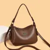 Bolsas para Mujer 2025 Otoño e Invierno Nuevas para Mujer Piel Suave Mamá Gran Capacidad Más Fácil de Combinar Bolso de Hombro Bolso Cruzado para Mujeres de Mediana Edad y Mayores