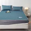 Categoría a Grado Materno e Infantil Set de Tres Piezas de Colchoneta de Látex de Seda de Hielo Verano Sábana Ajustable Dormitorio Estudiante Colchoneta Acondicionada Transpirable
