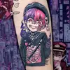 Tatuagem Adesiva Diablo Feminina À Prova D'água Duradoura Europeia e Americana Violência Lori ins Desenho Animado Fofo Flor Braço Não Refletivo Anti-Han