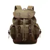 Mochila Deportiva Retro Impermeable para Exteriores Bolso de Lona Encerada al Aceite con Cuero Crazy Horse Mochila de Montañismo Mochila Unisex