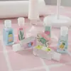 2 botellas de suministros para baño y viaje animal lindo de dibujos animados frutal desinfectante de manos portátil portátil