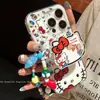 Adecuado para funda de teléfono Apple 17 16E Nuevo Modelo 15Promax/14Plus Cabeza Grande Hello Kitty 13/12/11 Lindo