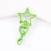 Estrela Colorida Pintada Popular de Cinco Pontas com Fecho Lagosta Pingente de Ornamento Estrela Acessório DIY Materiais Chaveiro