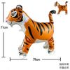 Nuevo globo de película de aluminio con forma de animal caminante tridimensional transfronterizo con forma de jirafa, unicornio y dinosaurio de pie