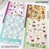 Coleção de cadernos B5 grampeados, páginas pautadas com desenhos fofos grampeados, diário de estudante, caderno planejador