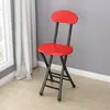 Suministro Directo de Fábrica Silla Plegable Silla de Comedor para el Hogar Silla Sencilla Silla de Ocio con Respaldo Taburete Silla Taburete Redondo Portátil para Adultos