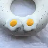 DIY Celular Caso Brincos Brincos Acessórios Simulação Alimentos Ovo Frito Ovo Escalfado Resina Acessórios Material Atacado