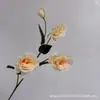 Nuevo Producto Flores Artificiales de Platycodon de 4 Cabezas Set para Salón de Bodas Decoración Materiales Florales Ornamentos de Exhibición para Centros Comerciales Flores de Seda Al por Mayor