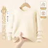 Suéter Infantil Inverno 2025 Novo Estilo Outono e Inverno Crianças Veludo Espessado Estilo Ocidental Quente Gola Redonda Suéter Roupa de Inverno