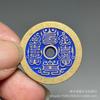 Moneda de cobre Ziwei shishishan fantasma explosión azul cobre puro tallado Jiyu Daojia protección corporal diez productos dinero antiguo adornos colgantes de mano