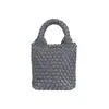 Bolsa de Palha Hermin Tamanho Pequeno Bolsa de Palha Artesanal Porta-Moedas de Mão Bolsa Feminina Mais Vendida Bolsa de Ombro Único Transversal 60050