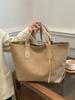 2024 Nova Moda Bolsa Tote Tecido Distintivo Moda Simples Bolsa de Ombro Estilo Coreano Grande Capacidade Bolsa de Axila para Mulheres