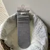 Meias Songmu designer combinação de marrom e cinza estilo coreano ins com laço floral de algodão altura média panturrilha meias femininas doces