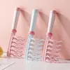 Peine Rizo de Dientes Ondulados de Doble Fila con Mango, Peine Masajeador del Cuero Cabelludo, Peine Rizo para Peinado Esponjoso, Peine Rizo Antiestático para Salones de Belleza
