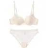Lencería fina sexy estilo francés para mujer, conjunto de sujetador y bragas de malla con lunares de deseo puro, minimiza los bustos grandes y previene la flacidez, conjunto de sujetador