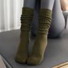 Calcetines de Yoga Largos con Bucles de Felpa, Absorbentes de Sudor, Antideslizantes, para Fitness, Baile, Aeróbicos, Calcetines Deportivos de Pilates sin Costuras para Mujer