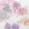 Cuentas de Vidrio Cúbicas Burbuja Agujero Recto Cuentas Cuentas DIY Joyería Hecha a Mano Aretes con Cuentas Material de Accesorios
