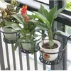 Suporte de Flores para Varanda, Plantas Verdes Penduradas, Suporte de Vaso de Flores de Orquídea Pendurado, Guarda-corpo, Suporte de Flores Simples para Peitoril de Janela, Suporte de Armazenamento Interno