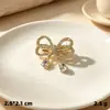 Broche Versátil Minimalista de Laço Alta Qualidade Fecho de Gola Alfinete Exquisito Cartão de Alfinete Cardigã Anti-Exposição Alfinete Grande Broche Elegante