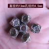 Contas Feitas à Mão, Liga de Prata Antiga, Oito Deuses Guardiões, Contas Cilindro com Mantra de Seis Sílabas, Contas Espaçadoras com Furo Grande, Contas em Forma de Diamante dos Budas do Zodíaco