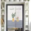 Cortina de tela para puerta al por mayor para partición de cocina y baño, cortina decorativa para el hogar, media cortina impresa sin taladro