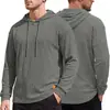 Sudadera con capucha de manga larga para hombre, jacquard texturizado, para fitness deportivo, para exteriores, para correr, corte ajustado, de Amazon Europa y América