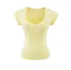 686-2026 Top de Cuello en V para Mujer, Camiseta Sexy Ajustada de Manga Corta, Nuevo Estilo Primavera/Verano, Estilo Puro Deseo, Casual