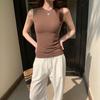 Foto Real # Camisola de Algodón Puro para Mujer Capa Interior Verano Nuevo Chica Hot Puede Usar Top Exterior Camiseta sin Mangas