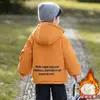 Chaqueta con Forro de Felpa para Niños Otoño Invierno 2026 Estilo Nuevo Traje de Esquí para Bebé Niño Parka Gruesa para Niño Pequeño Guapo