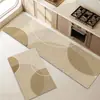 Tapete de piso de PVC limpa com um toque estilo wabi-sabi, anti-manchas doméstico, resistente ao desgaste, lavável, fácil de limpar, tapete de cozinha