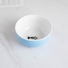 Guau cuenco de cerámica personalizado para gato cuenco doble cuenco para agua cuenco para gato mascota cuenco para arroz para comida para perro gato soporte agua potable pie alto boca oblicua