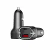 Carregador de Carro Pd 38W Carregador de Carro Pd+Qc3.0 Linha Dupla Carregamento Rápido Anel de Luz de Atmosfera LED Acendedor de Cigarros do Carro