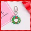 Pingente de Placa de Texto Acrílico de Dupla Face de Natal Fofo Árvore de Natal Papai Noel Pingente de Bolsa Chaveiro Pequeno Presente