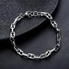 Pulsera de ocho caracteres para hombre de acero de titanio que no se decolora, diseño simple y moderno, joyería de moda, joyería de alta gama para mujer que combina con todo, venta al por mayor