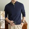 Suéter antibacterial 10A 30% lana cachemir para hombre, nuevo modelo otoño e invierno 2026, suéter de lana para hombre con cuello alto y media cremallera