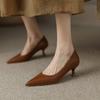¡Genial para llevar! Zapatos Nuevos Minimalistas de Tacón de Aguja Bajo para Mujer Zapatos de Punta de Tacón Alto