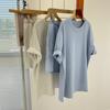 Estação Europeia 6535 Conjunto de Algodão Feminino Verão Fino Tamanho Grande Solto Slim Estilo Hong Kong Manga Curta Shorts Conjunto de Duas Peças