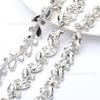 Venta Caliente Transfronteriza Cadena de Pedrería Ojo de Caballo Colorida Cadena de Garra de Vidrio de Cristal Accesorios Decorativos para Ropa DIY Cordones de Zapatos Bolsos