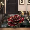 Novo Tapete de Chão Tridimensional Floral de Terra de Diatomáceas para Entrada, Capacho Decorativo, Absorvente de Água, Secagem Rápida, Tapete Antiderrapante
