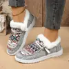 Sapatos de Algodão Femininos Transfronteiriços Europeus e Americanos, Sapatos Casuais Femininos Transfronteiriços, Tamanho Grande para Comércio Exterior, Cobertura de Pé Pelúcia Plus Europeia e Americana, Novo Atacado Tamanho Grande