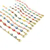 Europeu e Americano Cor de Peru Combinando Amor Olho Aço Inoxidável Pulseira de Amor Feminina 18K Aço Titânio Olho Grego Colar Feminino