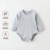 Roupa de Bebê para Meia-Estação (Primavera/Outono) Tipo Saco Roupa para Soltar Pum para Homens e Mulheres Macacões de Bebê para Sair Macacão de Triângulo Listrado