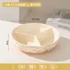 Plato para cocinar al vapor de cerámica de alto valor estilo japonés con tres compartimentos, nuevo plato dividido para el hogar, plato para ensaladas, plato para perder peso, vajilla de cerámica