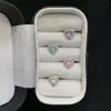 Stud de Titanio G23 de 1.2 mm de Espesor, Moderno y Brillante, Corazón Completo de Circonita, Stud para Hélice, Stud para Cartílago de la Oreja, Joyería de Piercing para Oreja con Rosca Interna