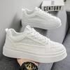 Zapatillas Blancas Casuales Transpirables de Invierno de Moda Versátiles para Adolescentes, Zapatos Blancos Antideslizantes Deportivos de Suela Gruesa que Aumentan la Altura