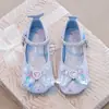 Zapatos de Vestir Bajos con Cinta Mágica de Sirena, Moda Versátil con Pedrería para Niñas Estilo Coreano, Novedad Primavera 2026