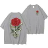 Rosas Rojas Envueltas en Cintas Ropa Estampada Hombre Algodón Bre