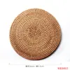 Posavasos de ratán tejido vietnamita termoaislante para taza de té, posavasos redondo para mesa, posavasos para mesa de centro de escritorio, mantel individual de ratán estilo occidental, alfombrilla termoaislante