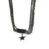 Spice Punk Original Nicho Amor Negro Estrella Cuero Strass Costura Cinturón Collar Cadena Clavícula Spice