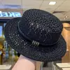 2026 Novo Estilo Chapéu de Palha de Aba Reta Personalizado Estilo Francês Europeu e Americano para Primavera e Verão Viagem ao Ar Livre, Proteção Solar na Praia, Alta Qualidade